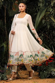 Noor White Chiffon Anarkali