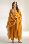 Pumpkin Yellow Designer Kameez Set