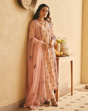June Powder Pink Cotton Printed Suit Set