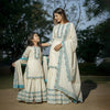 Turquoise Cotton Sharara Set (Mom & Mini Combo)