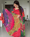 Multicolor Bandhani Print Georgette Anarkali
