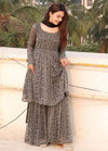 Black Chiffon Sharara Suit