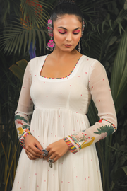 Noor White Chiffon Anarkali