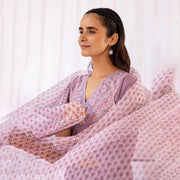 ল্যাভেন্ডার মায়া কটন থ্রি-পিস