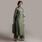 Olive Cotton Silver Glow  Three-Piece Set