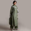 Olive Cotton Silver Glow  Three-Piece Set