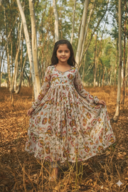 Mirroring Moments: Rituraj Chiffon Anarkali Suit Combo