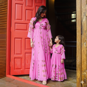 Twin in Style: The Hridita Chiffon Maxi Dress Combo