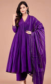 Purple Cotton Suit