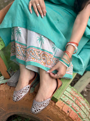 Dilruba Ferozi & Ivory Block Printed Co-Ord Set