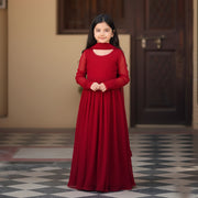 Iconica: The Magical Red Gown & Dupatta Set Mom+Mini Combo
