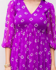 Royal Purple Chiffon Maxi Dress