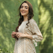 Beige Cotton Kurta And Pant