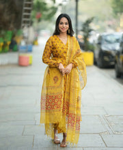 Saniya Mustard Kota Cotton Old Money Salwar Kameez Suit
