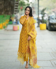 Saniya Mustard Kota Cotton Old Money Salwar Kameez Suit