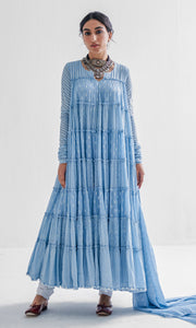 Iconica 'Ridhi' Block Print Cotton Anarkali Set