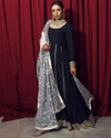 Navy blue Gown With Dupatta