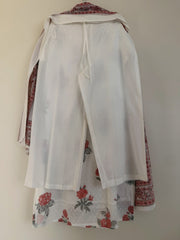 Zulekha Ivory Rose pure cotton block-printed three-piece suit