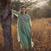 The Polka Dot Mint Green Kurta Set