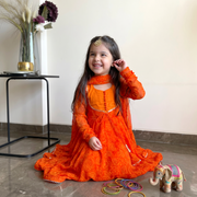 Tangerine Mommy & Me Anarkali  Set