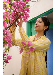 Sunline Stripes – পিওর মুল কটনের কো-অর্ড সেট